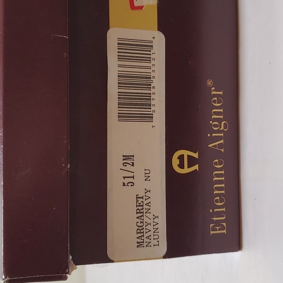 Etienne Aigner Margaret Low-Heel Loafers - Navy Size 5.5 - Picture 7 of 7